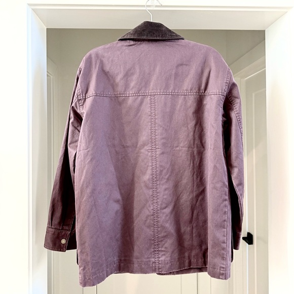 Abercrombie & Fitch Mid-Length Waxed Barn Jacket - Size S - Burgundey - Picture 8 of 8